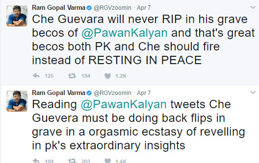 ram gopal varma,pawan kalyan,varma tweets,bommali,che guevara  వదల... బొమ్మాళీ... అంటోన్న వర్మ....!